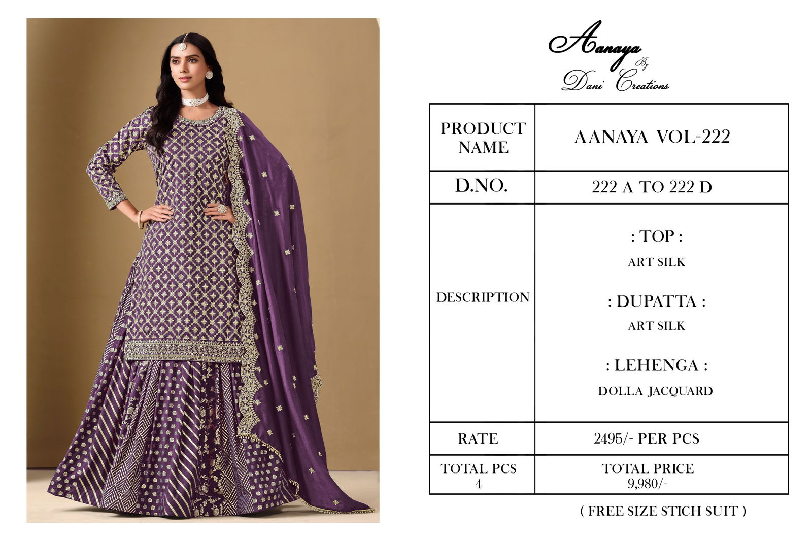 Aanaya Vol 222 By Dani Art Silk Designer Salwar Kameez Orders In India